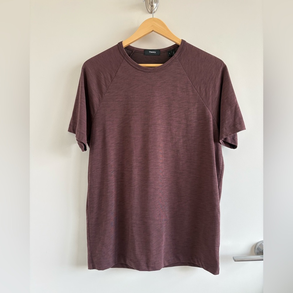 Theory Cotton Men’s T-shirt Dark Turquoise Size S